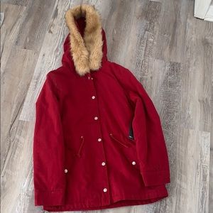winter coat with removable faux fur hood